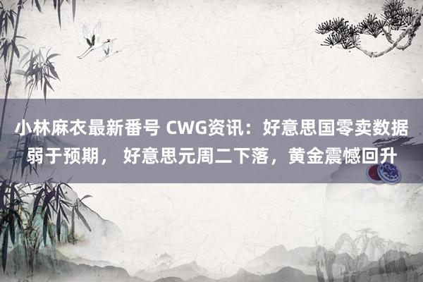 小林麻衣最新番号 CWG资讯:好意思国零卖数据弱于预期, 好意思元周二下落,黄金震憾回升