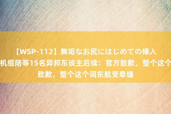 【WSP-112】無垢なお尻にはじめての挿入 事态升级!全机组陪等15名异邦东谈主后续:官方致歉,整个这个词东航受牵缠