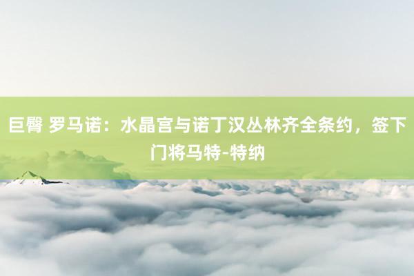 巨臀 罗马诺:水晶宫与诺丁汉丛林齐全条约,签下门将马特-特纳