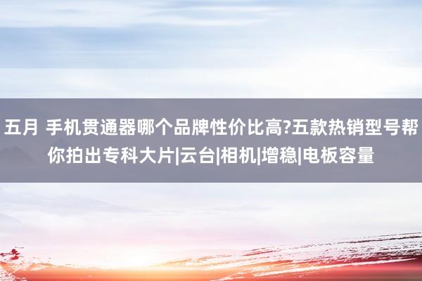 五月 手机贯通器哪个品牌性价比高?五款热销型号帮你拍出专科大片|云台|相机|增稳|电板容量